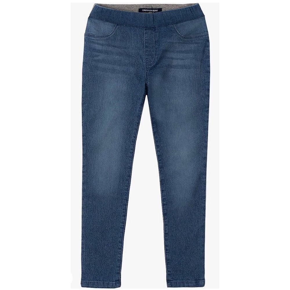 Calvin Klein Girls' Skinny Fit Stretch Denim Pull-on Leggings‎ Blue Size XL (16)